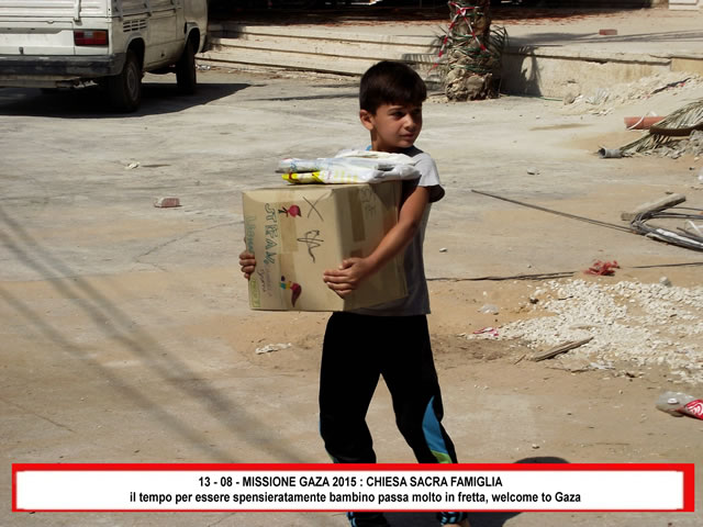 missione umanitaria Gaza 2015