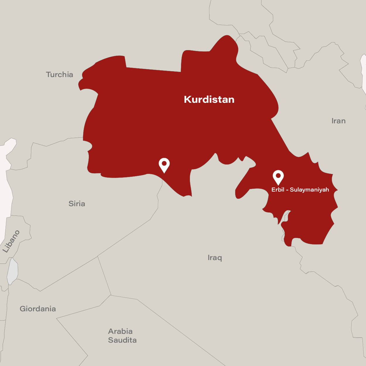 Kurdistan Map