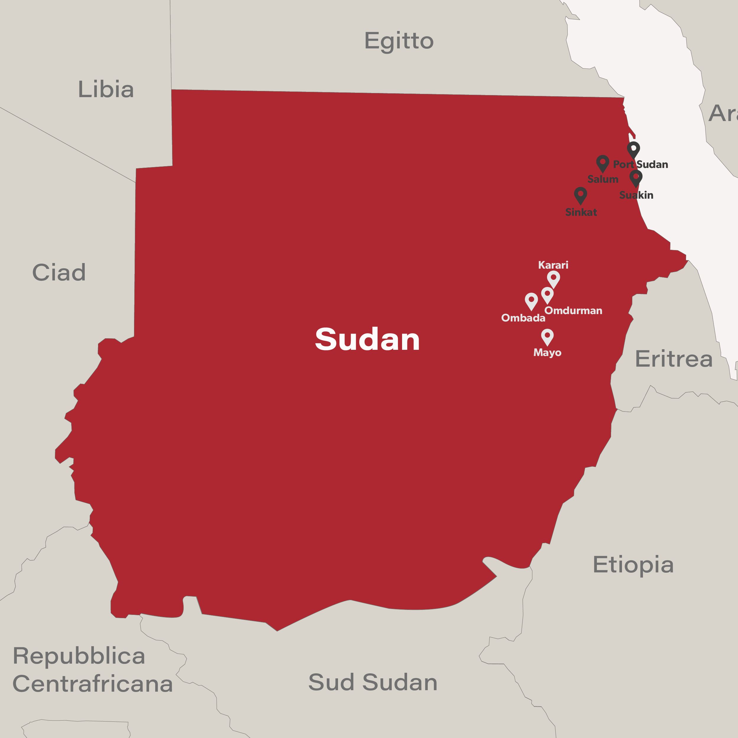 Sudan Map 2018