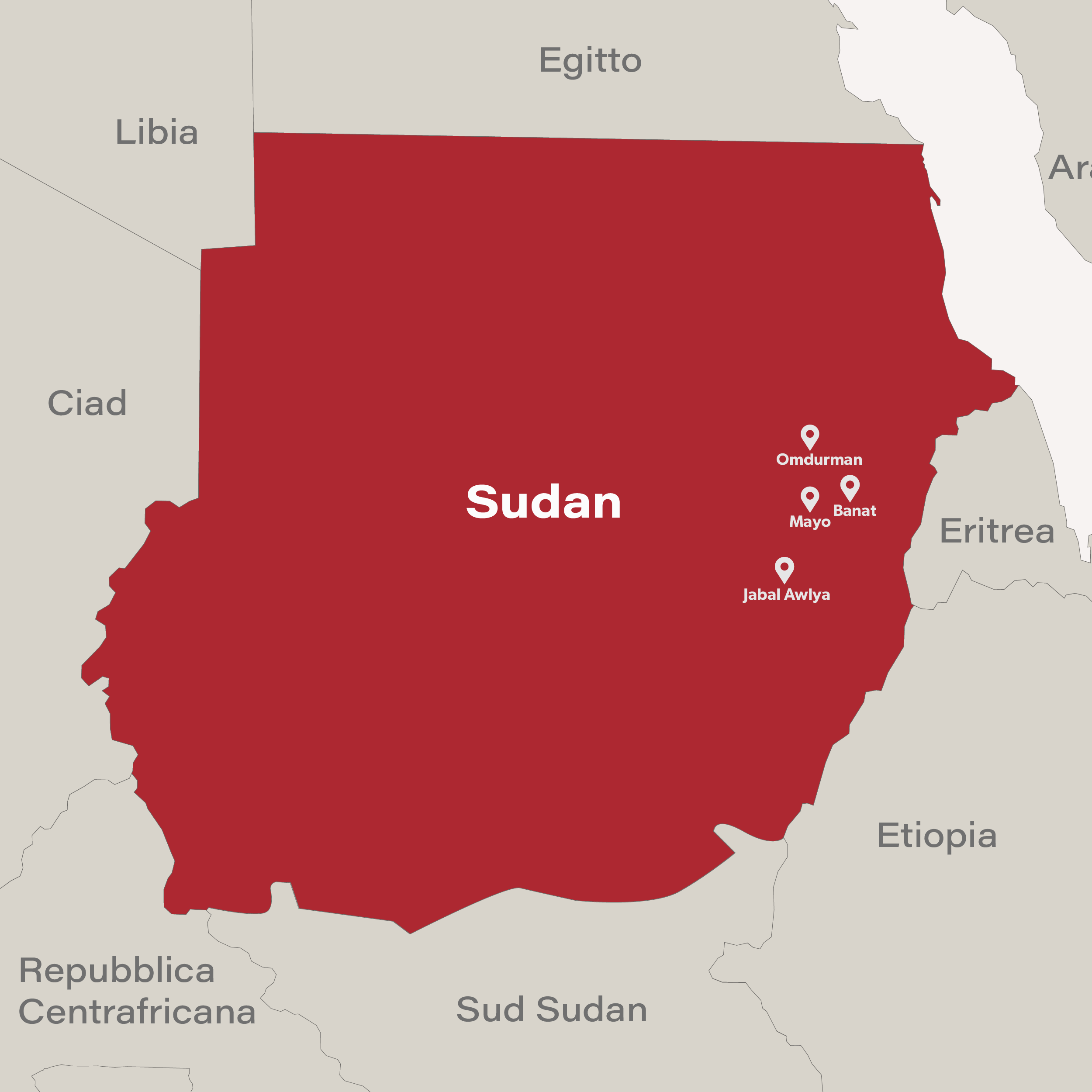 Sudan Map 2020